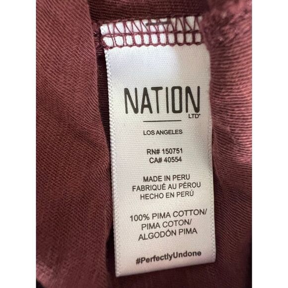 Nation LTD Romy Long Puff Sleeve in Garnet Burgundy Dark Romantic Small - Picture 8 of 9